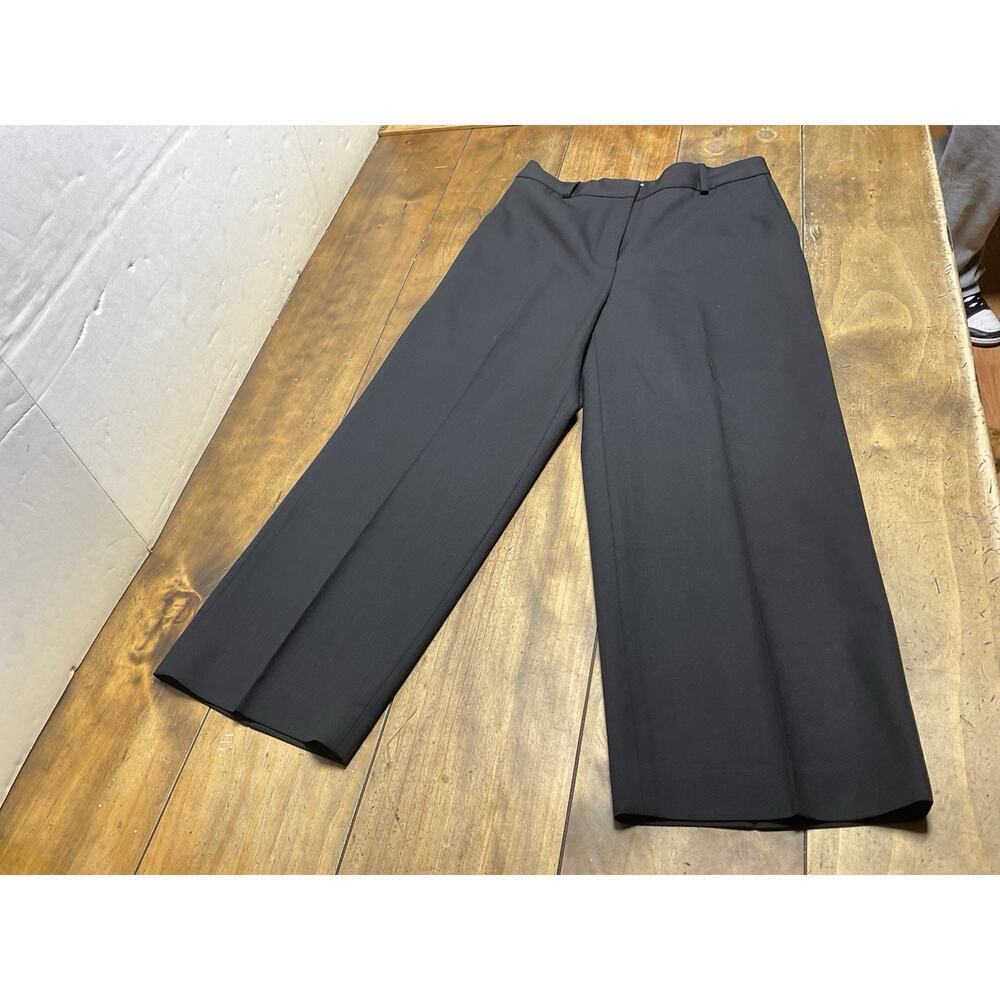 Babaton Aritzia Represent Black Trousers Relaxed Crop Wide Leg Size 6